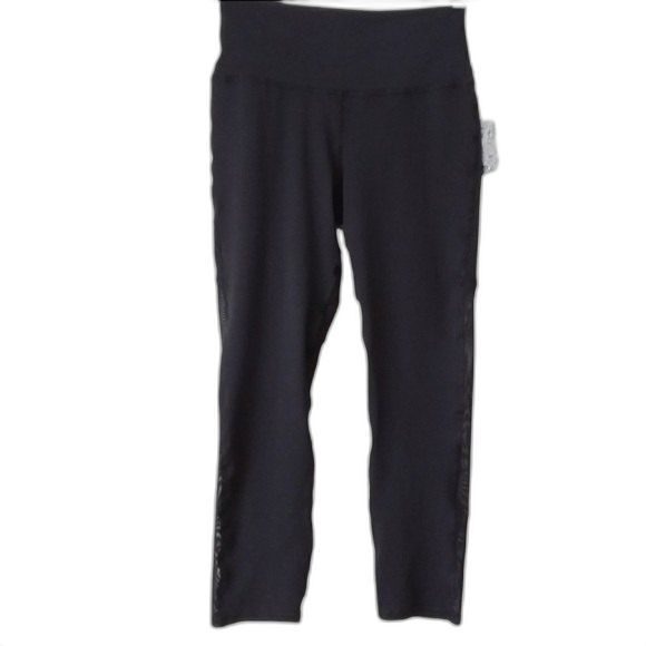 EVCR Leggings Women L Black Active Mesh Leg High Rise - Picture 1 of 9